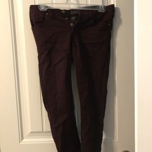 Maroon skinny jeans